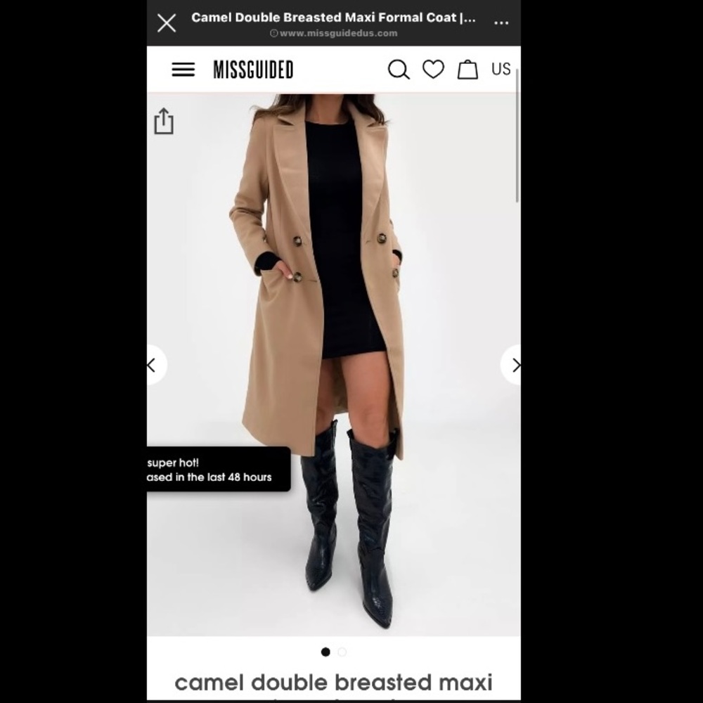 Brown peacoat